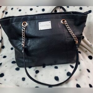 Calvin Klein Large Black Leather Bag